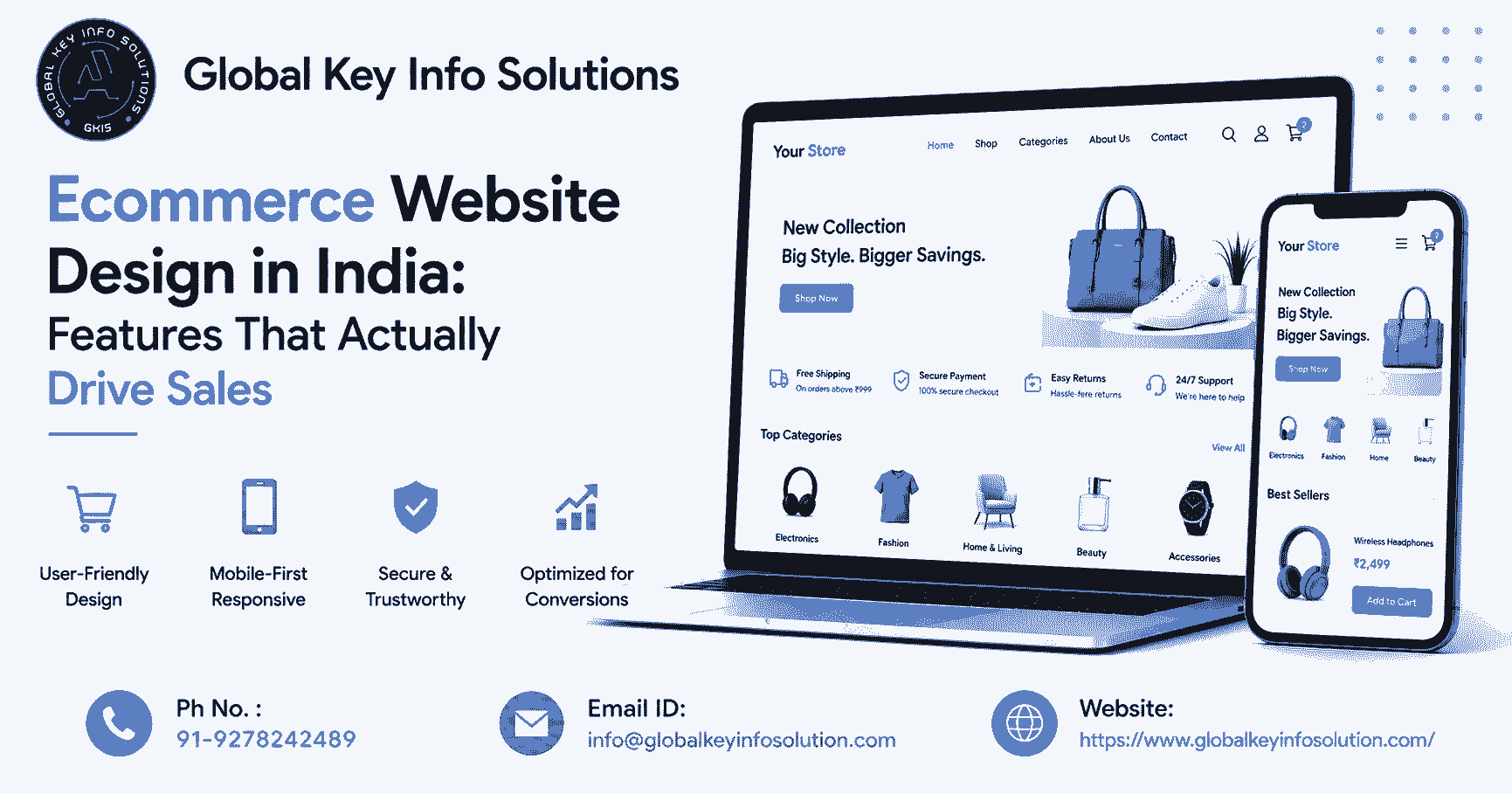 ecommerce website design in India